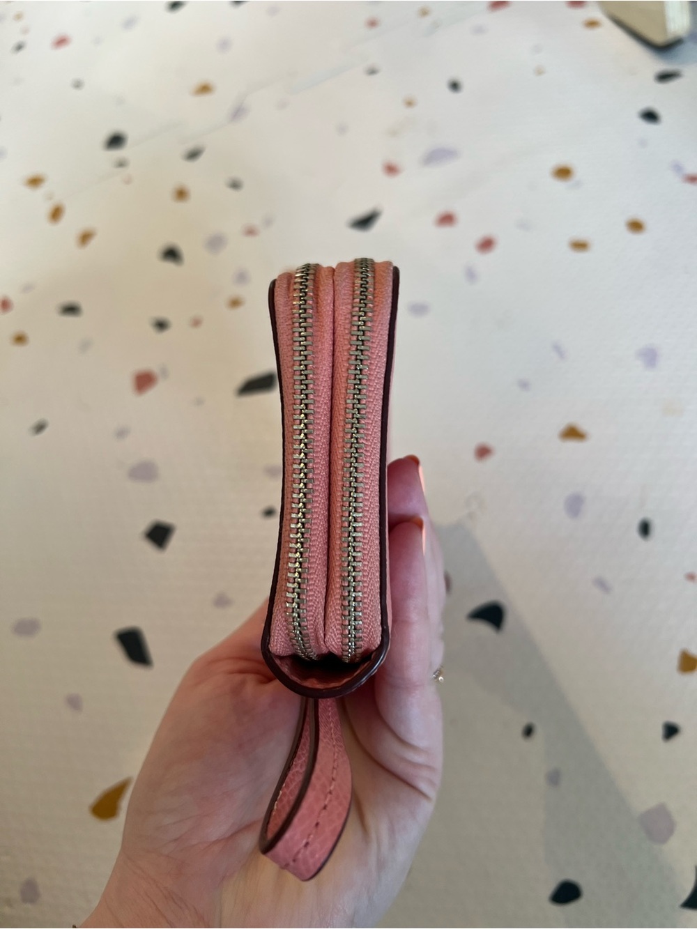 Coach Pink Leather Zip Wristlet Wallet - Picture 5 of 14